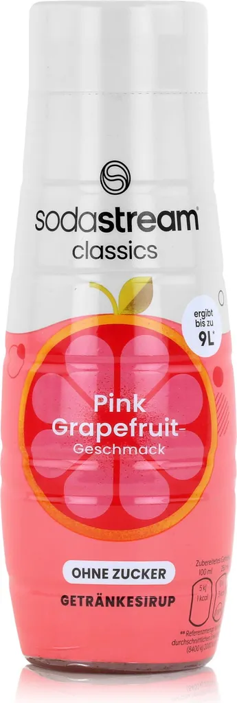 SodaStream Sugar-Free Pink Grapefruit Drink Syrup 440ml (1 Pack) 440 ml