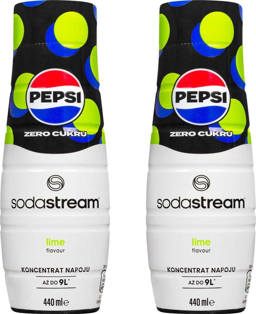 SodaStream Beverage Syrup Pepsi MAX Lemon, 440ml, 2 pieces
