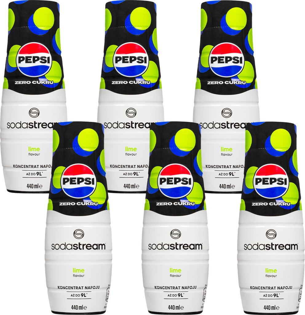 SodaStream Pepsi MAX Lemon Drink Syrup, 440ml, 6 pieces