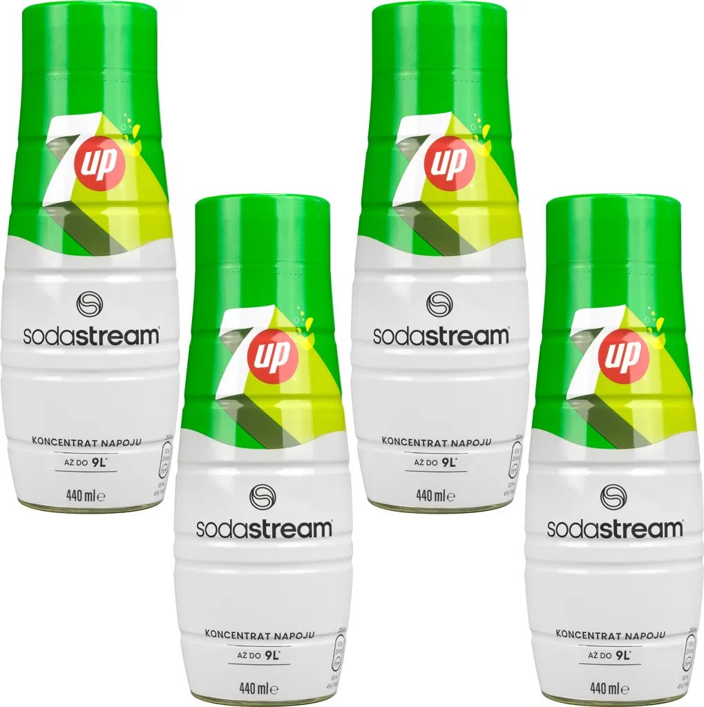 SodaStream beverage syrup soft drink 7UP 440ml (pack of 4)