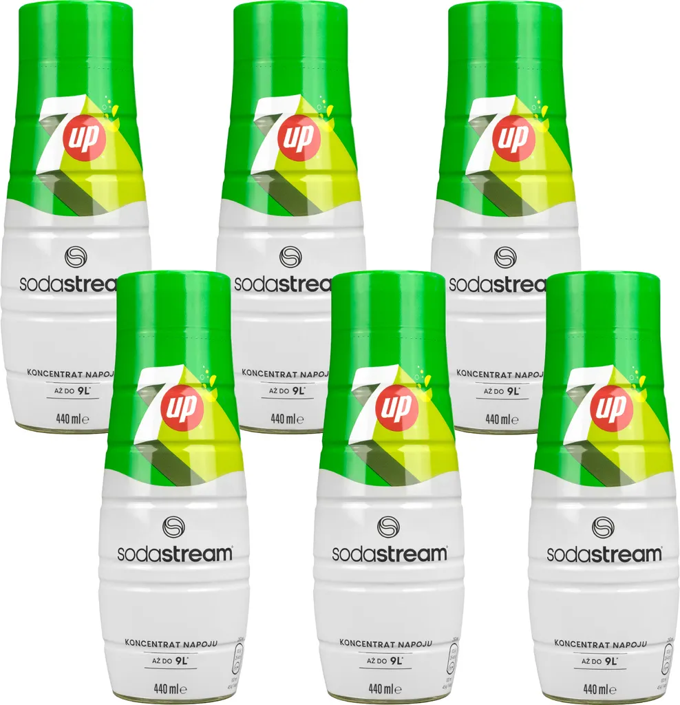 SodaStream beverage syrup soft drink 7UP 440ml 6 pieces