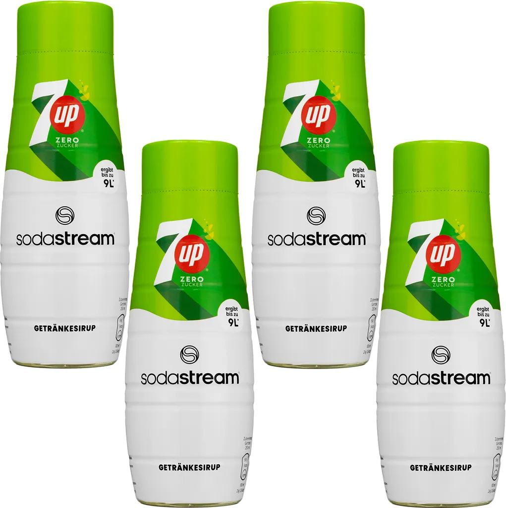 SodaStream beverage syrup soft drink 7UP Free Zero 440ml (pack of 4)