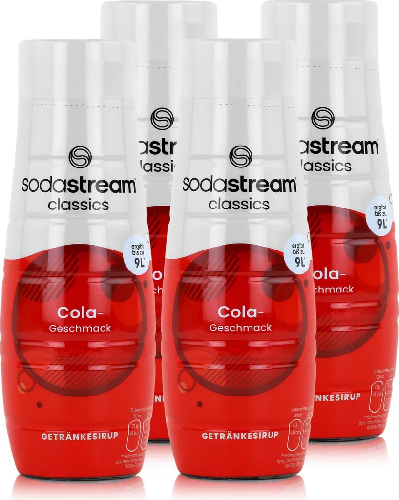SodaStream Beverage Syrup Soft Drink Cola Flavor 440ml (4 Pack)
