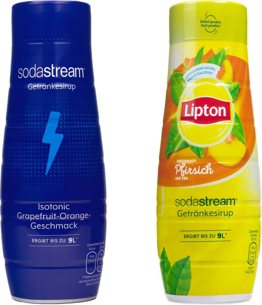 SodaStream Soft Drink Isotonic Syrup 440ml + Lipton Peach Ice Tea 440ml