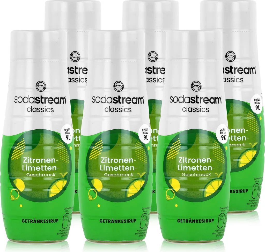 SodaStream Beverage Syrup Soft Drink Lemon-Lime Flavor 440ml (6 Pack) 2640 ml