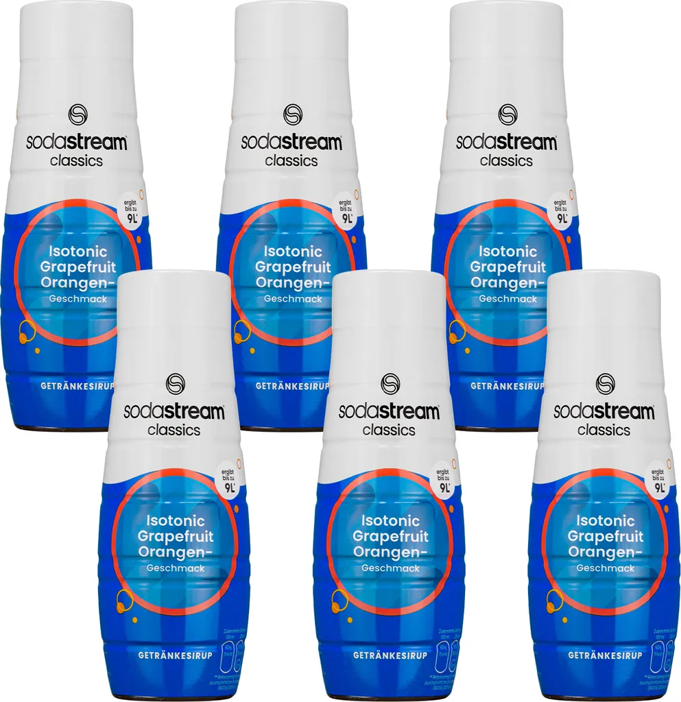 SodaStream Isotonic Syrup 440ml, 6 pieces