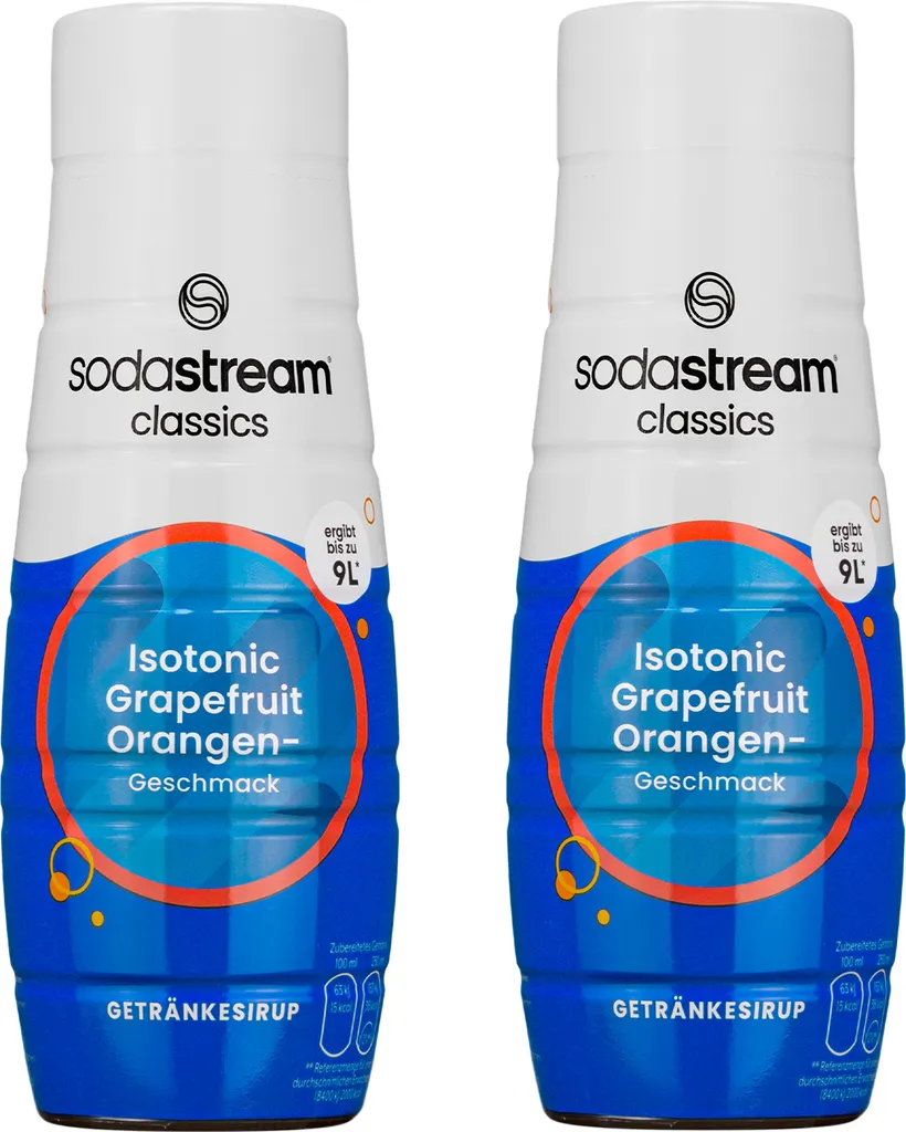 SodaStream Isotonic Syrup Grapefruit Orange 2x440ml Beverage Syrup 880 ml