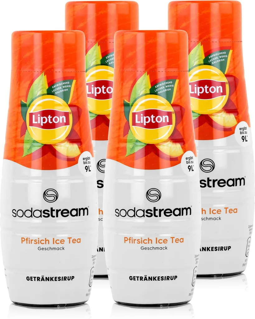 SodaStream Lipton Drink Syrup Soft Drink Ice Tea Peach 440ml (4-pack) 1760 ml