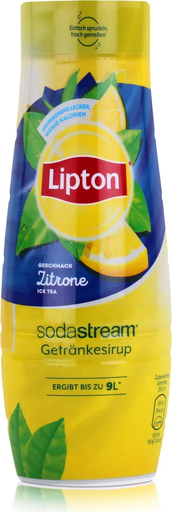 SodaStream Lipton Drink Syrup Soft Drink Ice Tea Lemon 440ml (1 pack) 440 ml