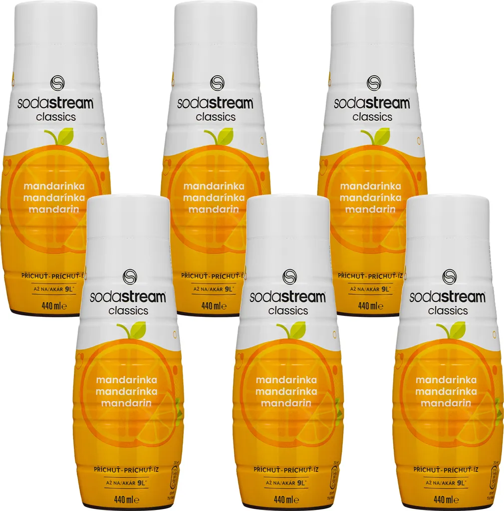 SodaStream Mandarin Syrup 440ml, 6 pieces