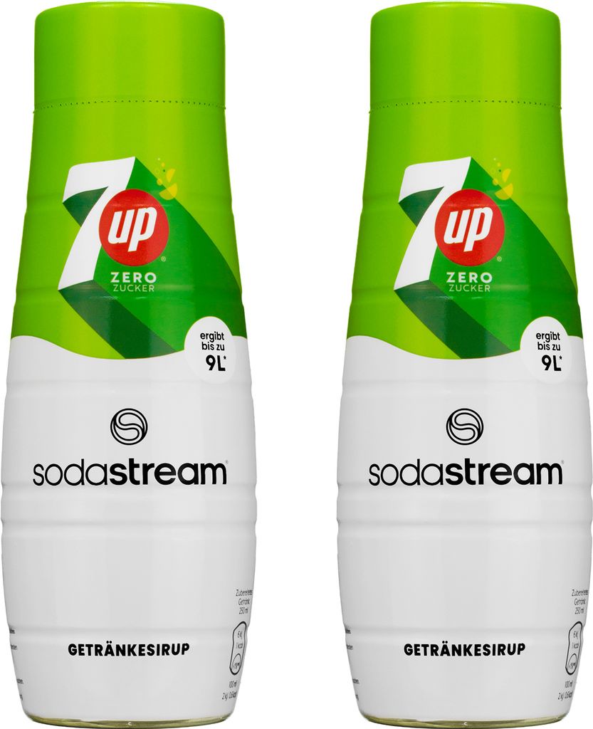 SodaStream Syrup 7UP Free 2x440ml Sugar-Free Concentrate Syrup Zero Calories 880 ml