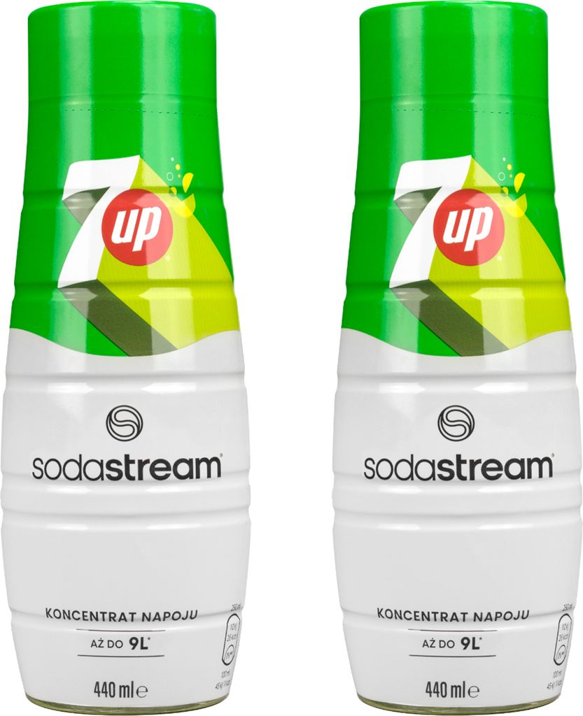 SodaStream Syrup 7UP Concentrate 2x440ml reduced sugar approx. 35 servings 880 ml