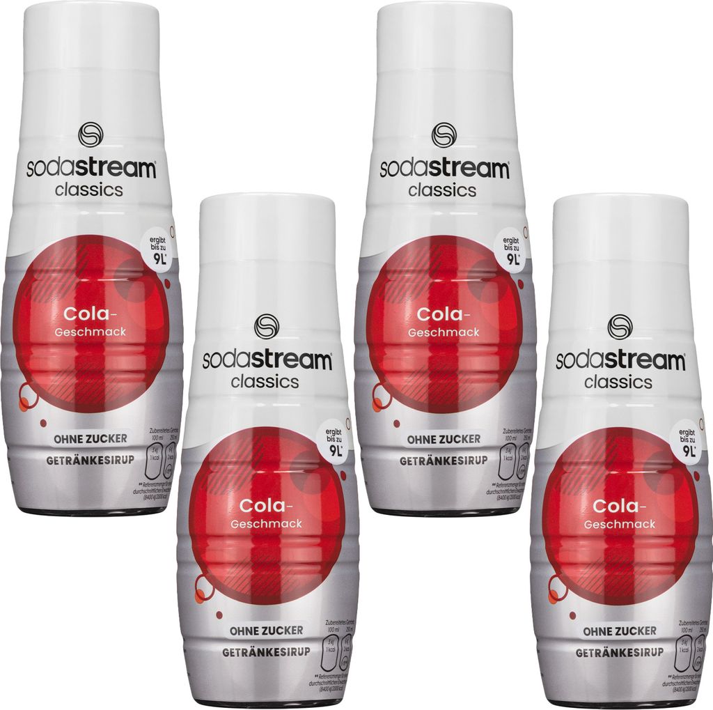 Sodastream Sugar-Free Cola Syrup 4x440ml Sugar-Free Beverage Concentrate 1760 ml