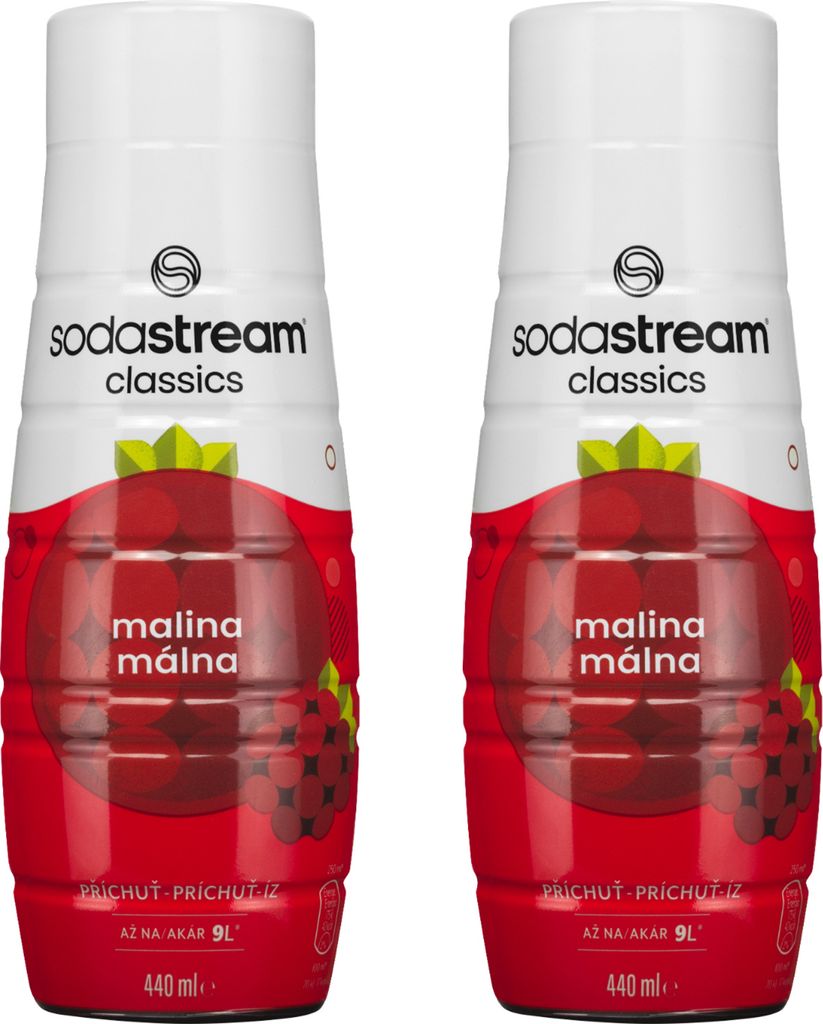 SodaStream Raspberry Syrup 2x440ml Beverage Syrup Concentrate 9L 9880 ml