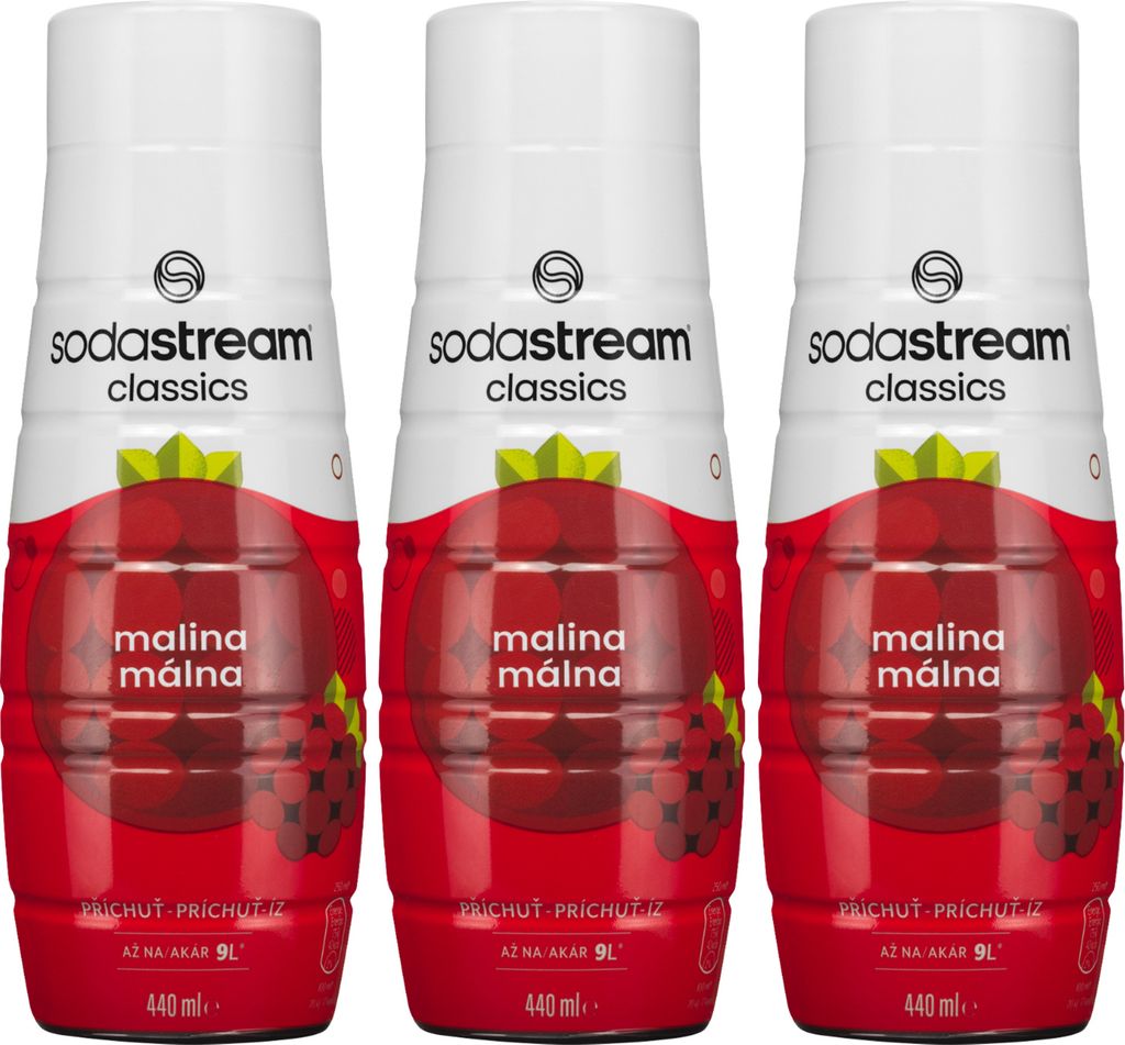 Sodastream Raspberry Syrup 3x440ml Beverage Syrup Concentrate Flavoring 1320 ml