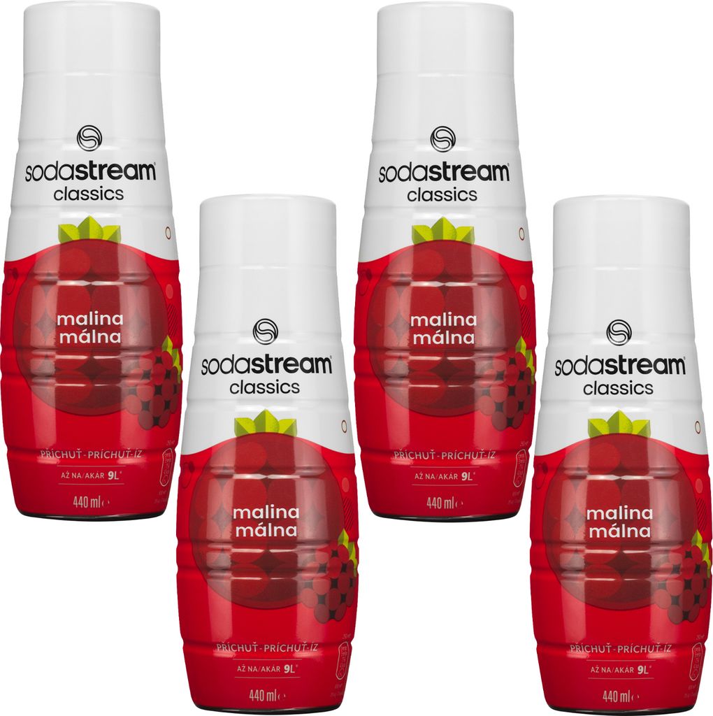 SodaStream Raspberry Syrup 440ml 4-pack Beverage Concentrate 1760 ml