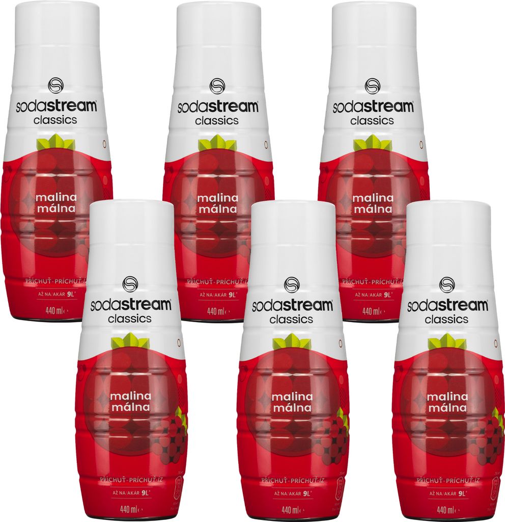 Sodastream Raspberry Syrup 6x440ml Concentrate for 9L Drink Set 11640 ml