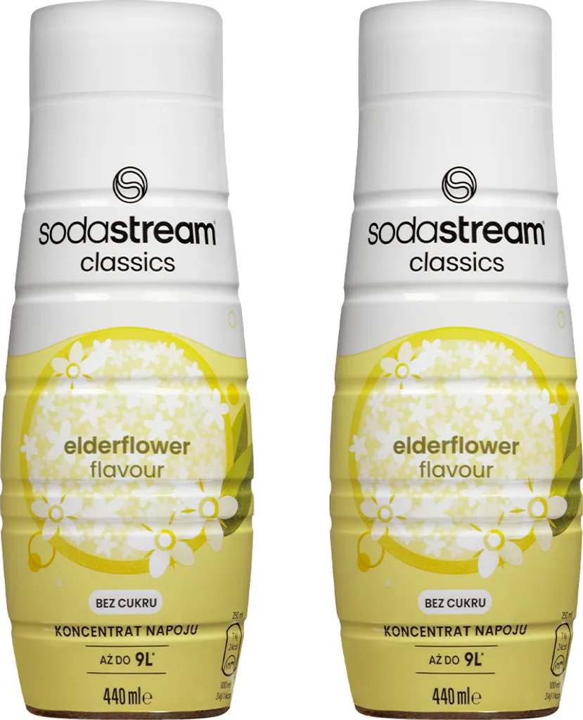 SodaStream Elderflower Syrup Zero 2x440ml sugar-free beverage syrup 880 ml
