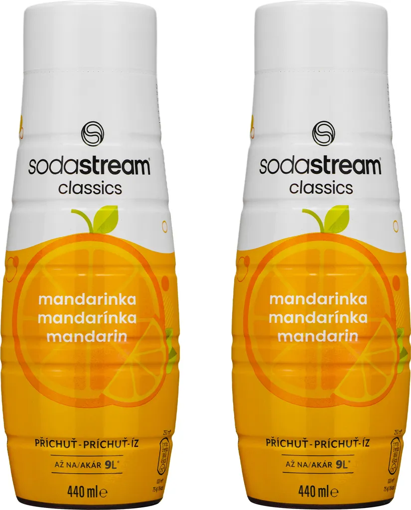 SodaStream Mandarin Syrup 2x440ml Concentrate for 9L Drink 9880 ml
