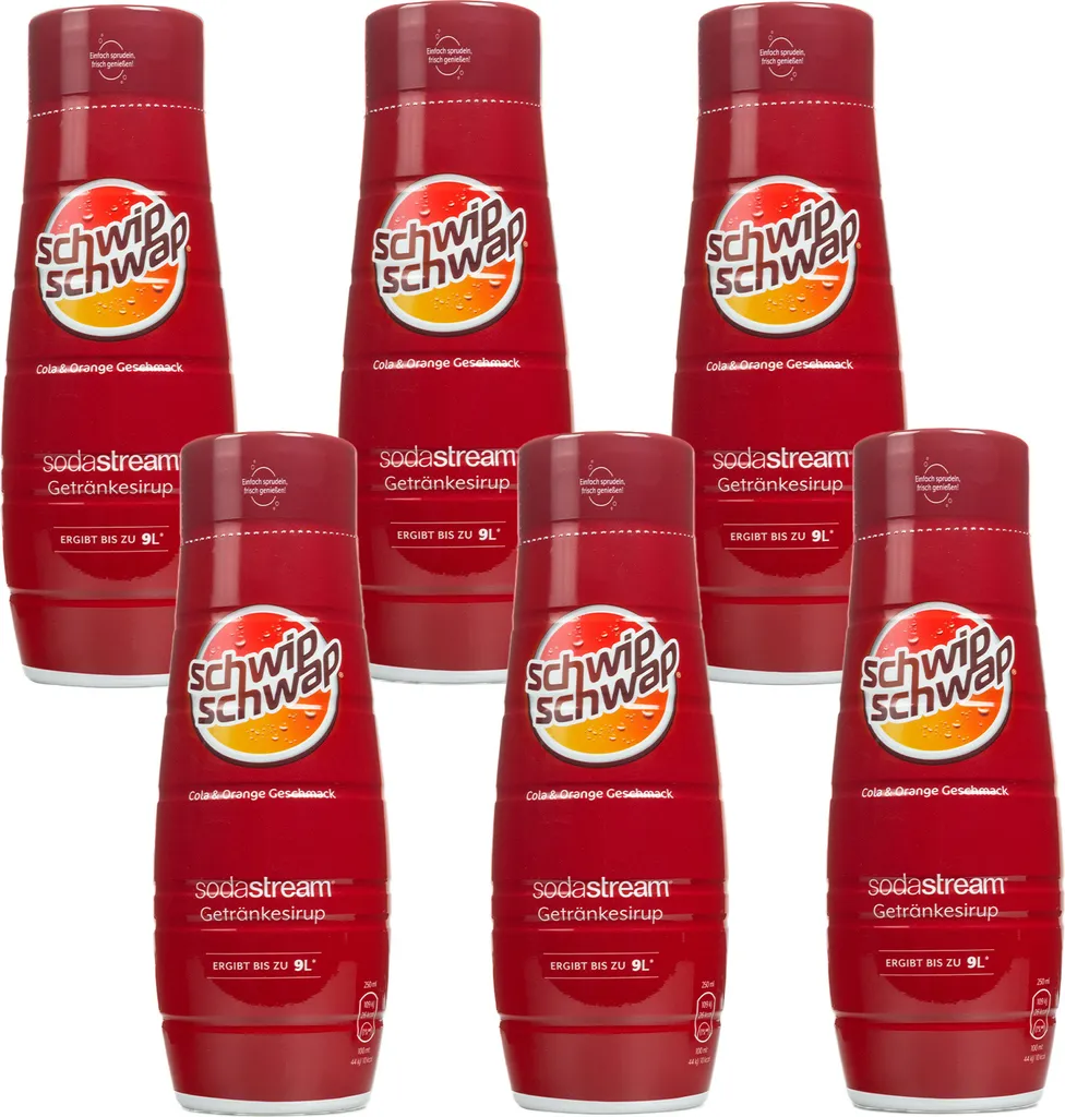 Sodastream Syrup Schwip Schwap Cola Orange 440ml 6-pack Beverage Syrup 2640 ml