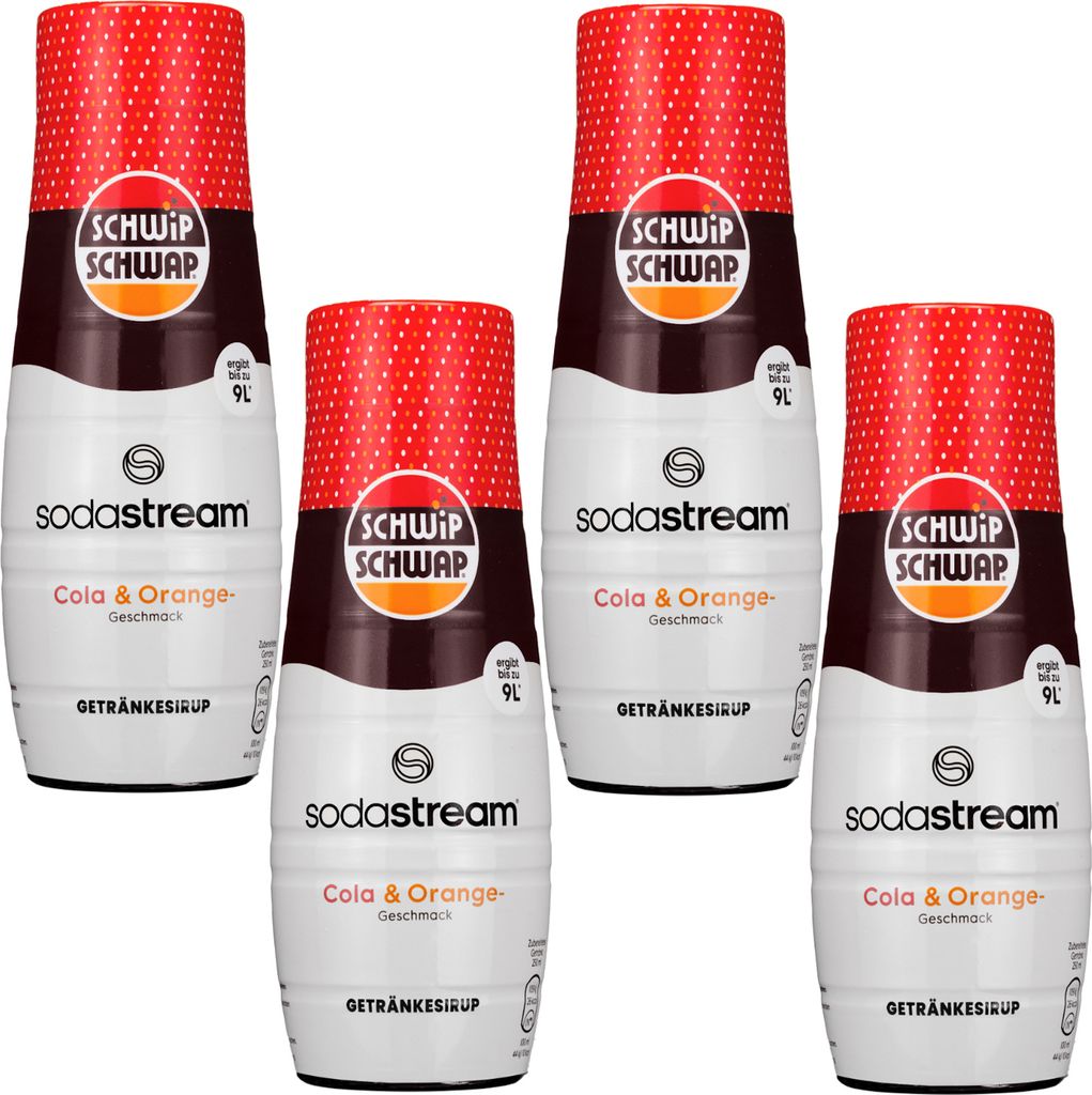Sodastream Syrup Schwip Schwap Cola Orange 4x440ml Beverage Syrup 1760 ml
