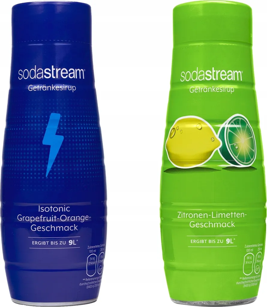 Sodastream Syrup Set Isotonic Lemon Lime 2x440ml Beverage Syrup 880 ml
