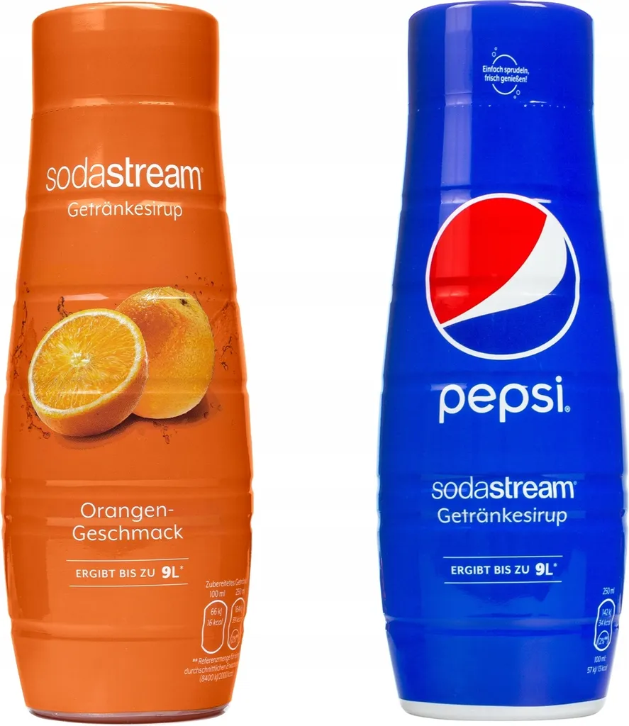 Sodastream Syrup Set Orange 440ml Pepsi 440ml Beverage Syrup Concentrate 880 ml