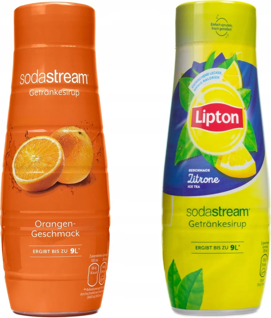 Sodastream Syrup Set Orange Lipton Lemon 2x440ml Beverage Concentrate 880 ml