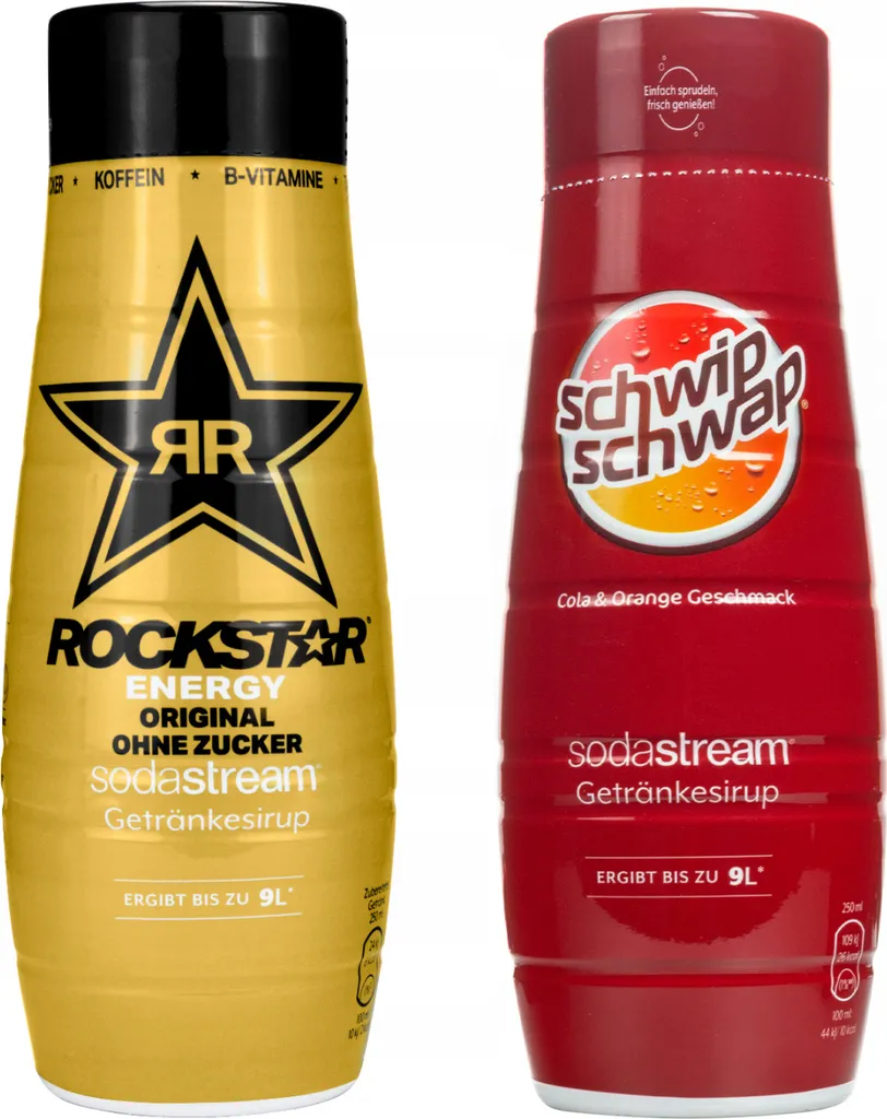 Sodastream Syrup Set Rockstar Original Zero Schwip Schwap Cola Orange Duo 1880g