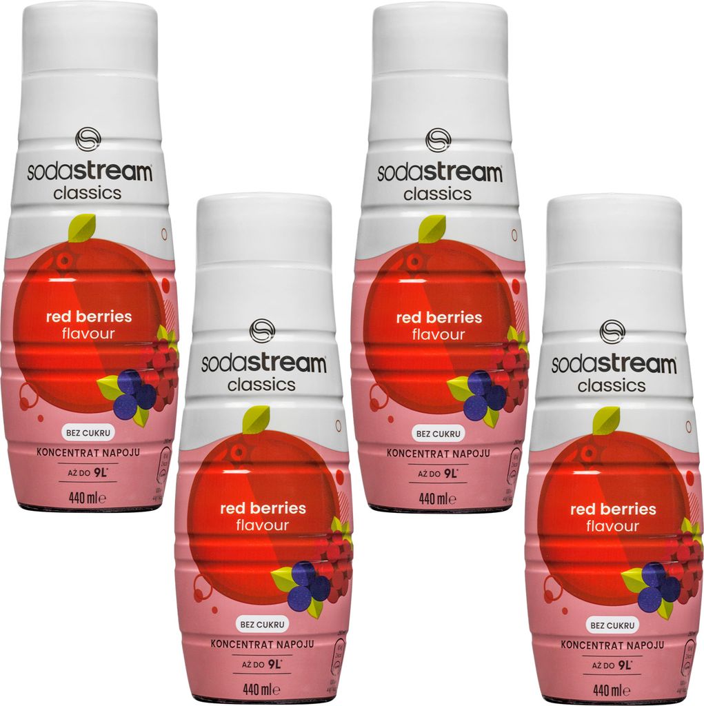 SodaStream Forest Fruit Syrup 440ml 4-pack Beverage Syrup Concentrate 1760 ml
