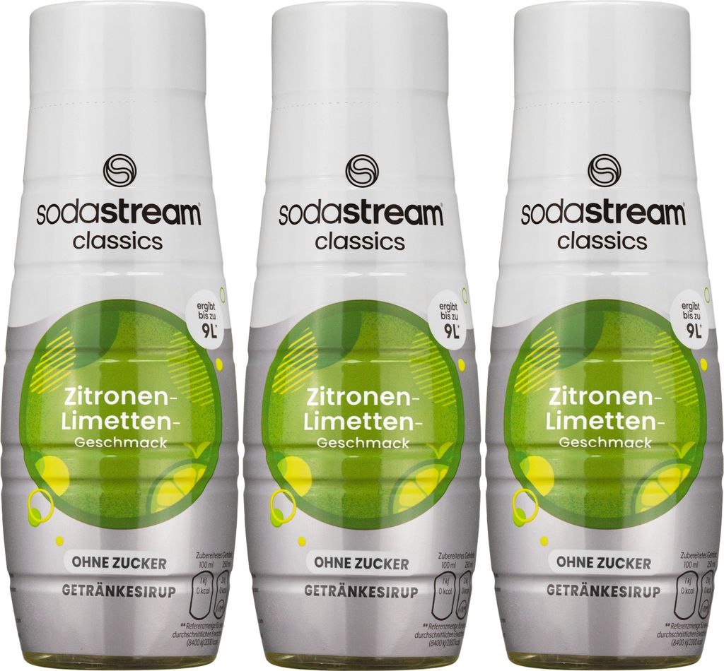 Sodastream Lemon Lime Syrup 3x440ml Concentrate for 9L Drink 10320 ml