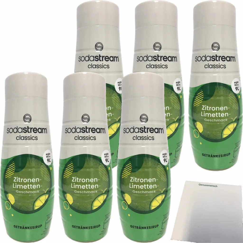 Coloplast SodaStream Lemon Lime Syrup 6-pack (6 x 440ml bottles) + usy Block 2652g