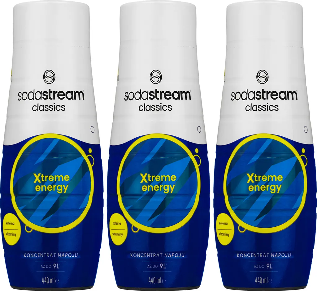 SodaStream Xtreme Energy Syrup 440ml, 3 pieces