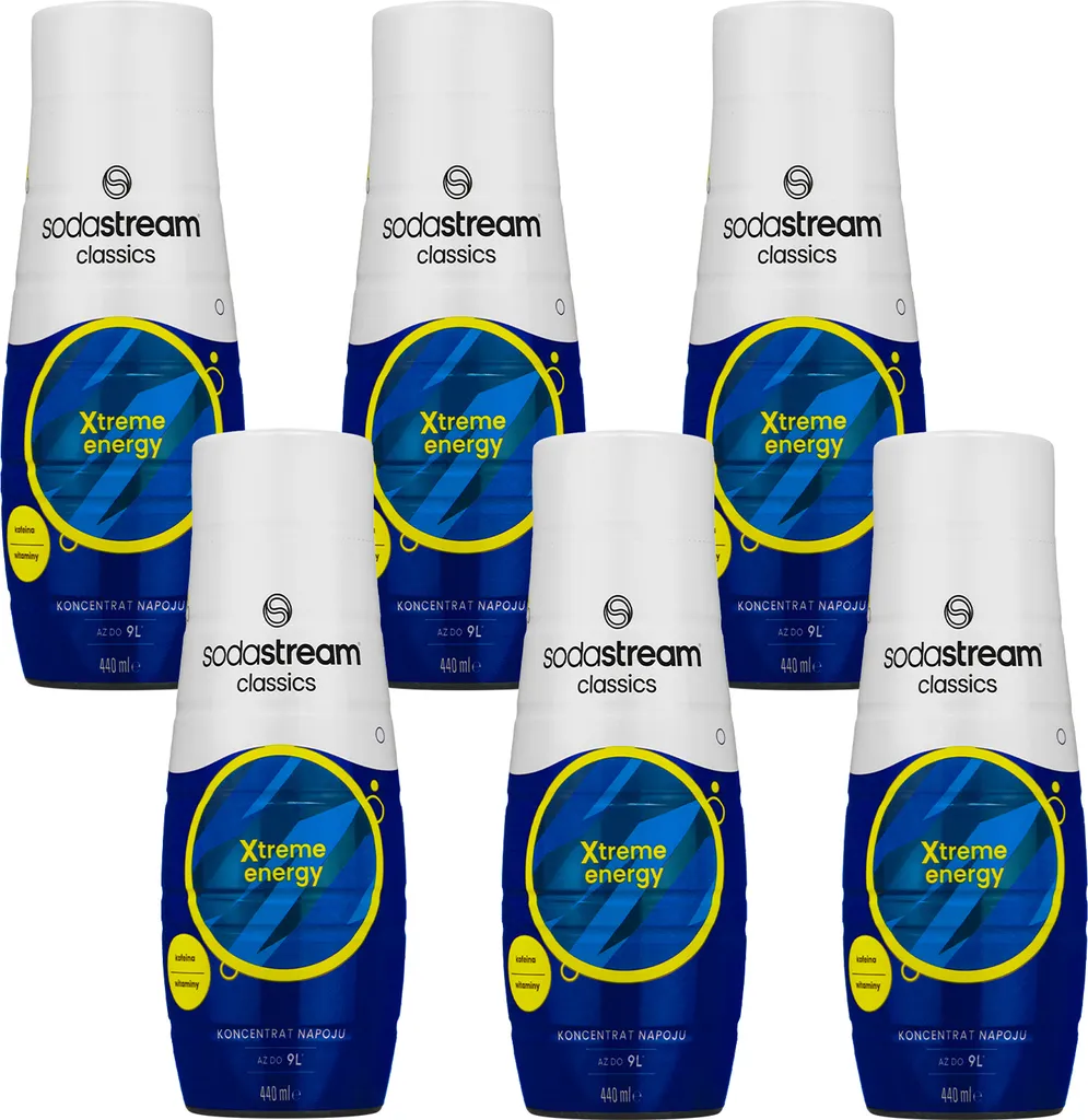 SodaStream Xtreme Energy Syrup 440ml, 6 pieces