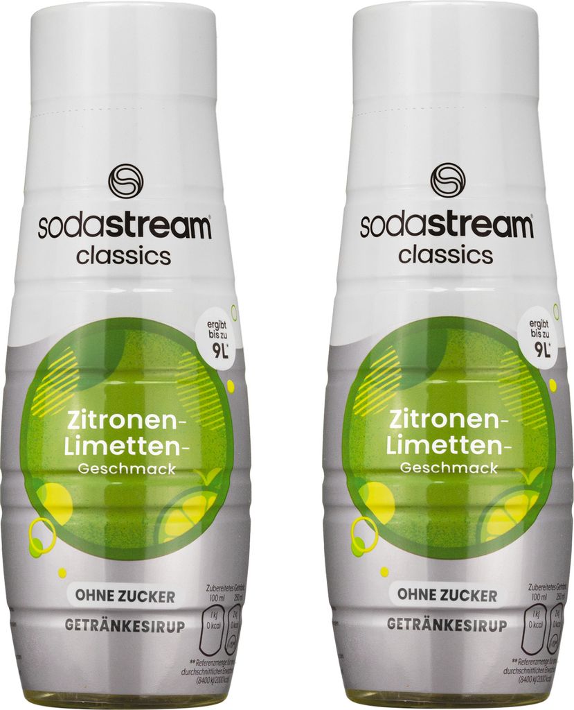 SodaStream Lemon-Lime Sugar-Free Syrup 440ml, 2 pieces