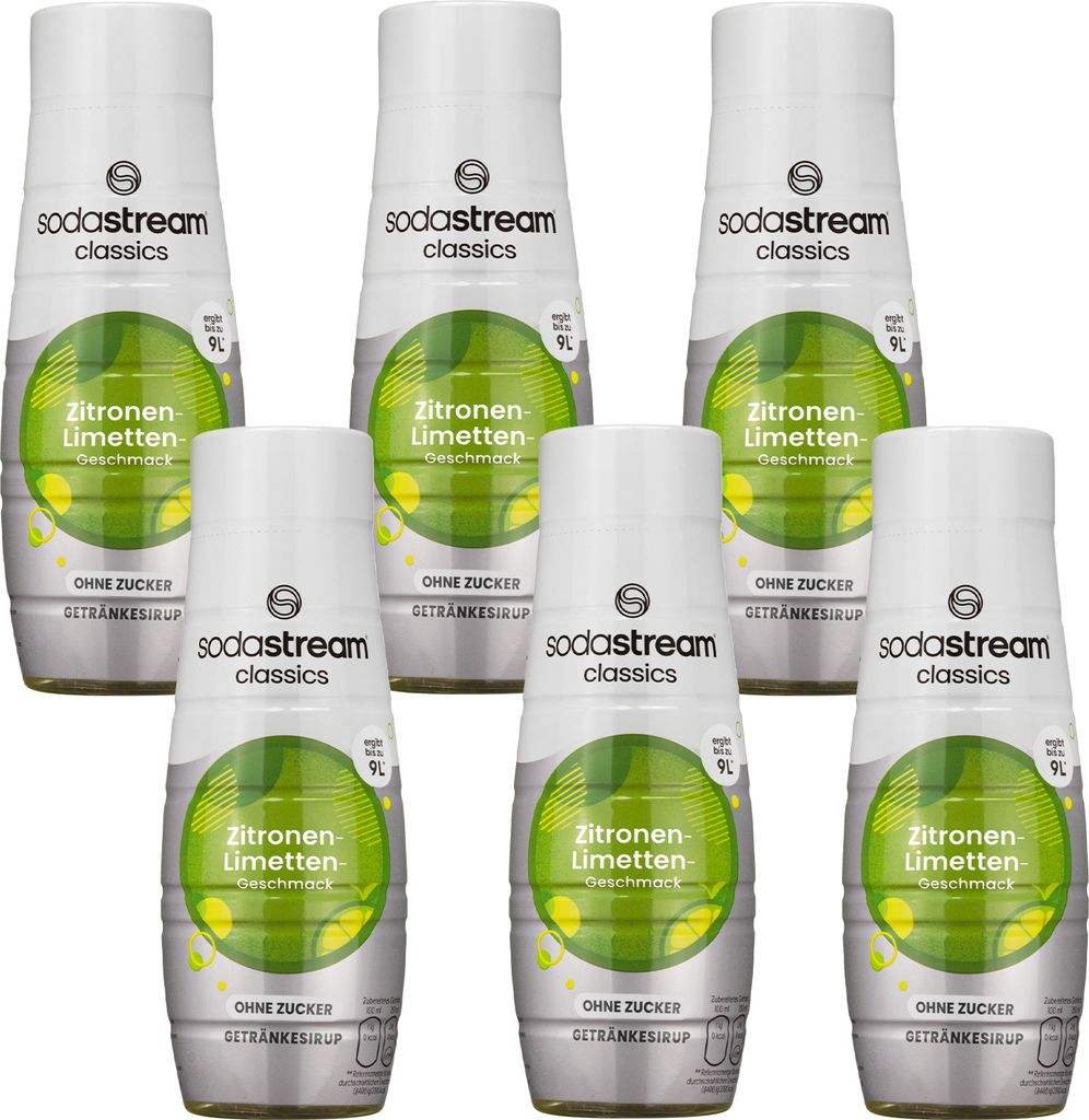SodaStream Lemon-Lime Sugar-Free Syrup 440ml, 6 pieces