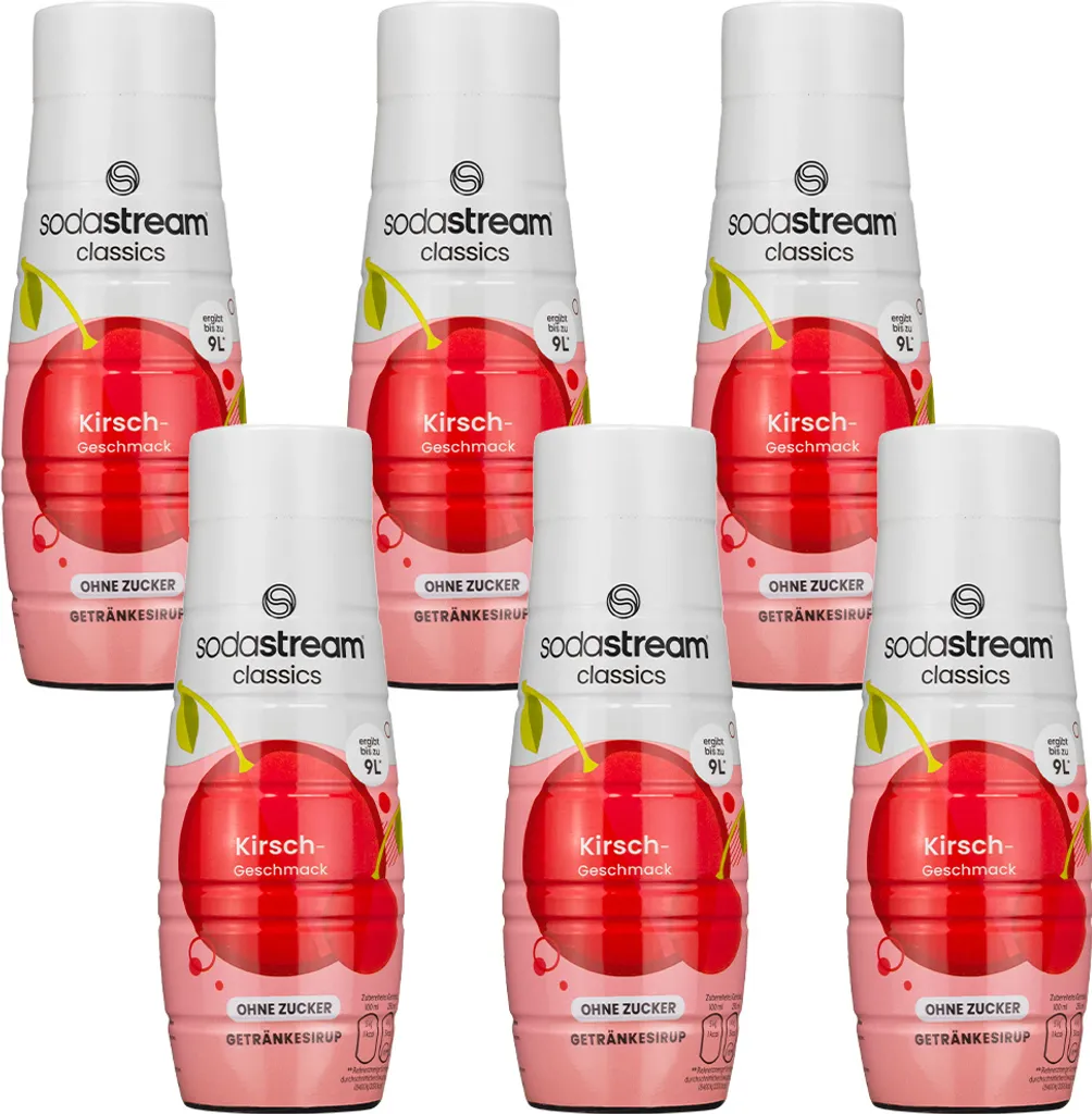 SodaStream Sugar-Free Cherry Syrup 440ml, 6 pieces