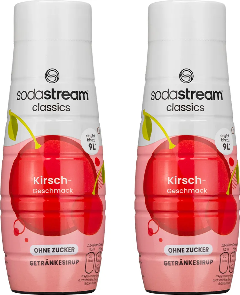 SodaStream Sugar-Free Cherry Syrup 440ml, 2 pieces