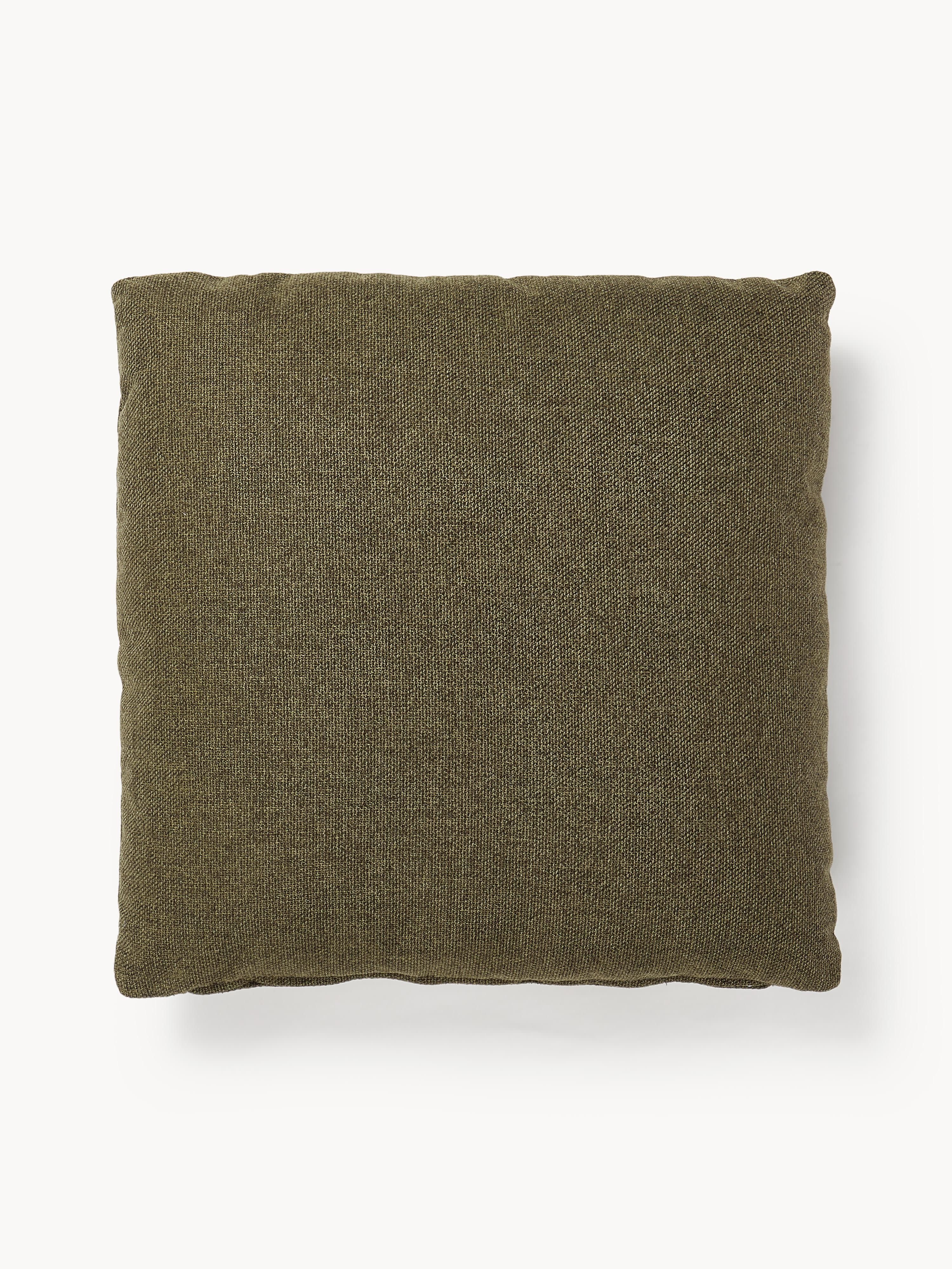 Westwing Collection Melva sofa cushion, Woven fabric olive green