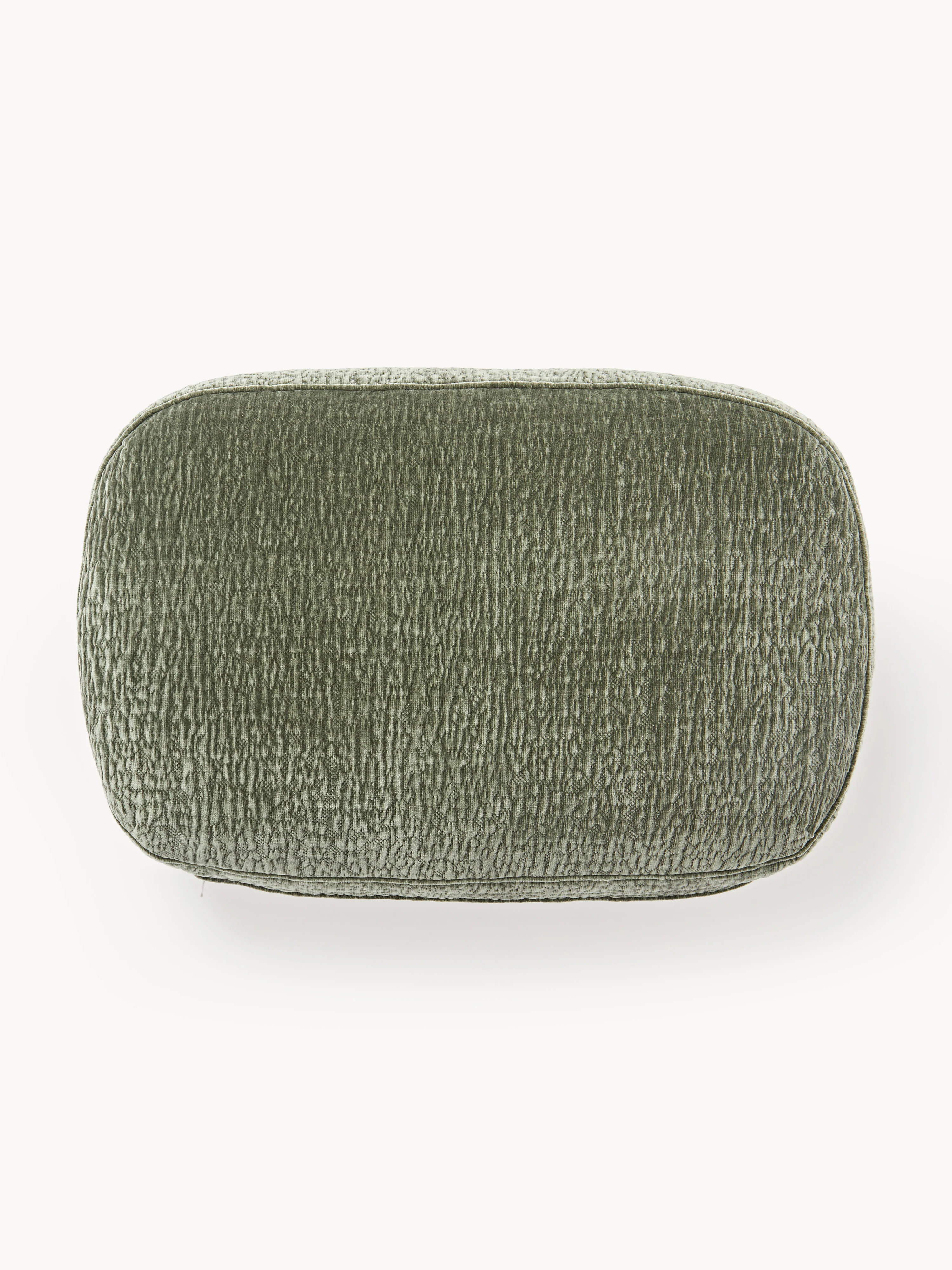 Westwing Collection Sofa cushion Tayla, Structured velvety woven fabric, green