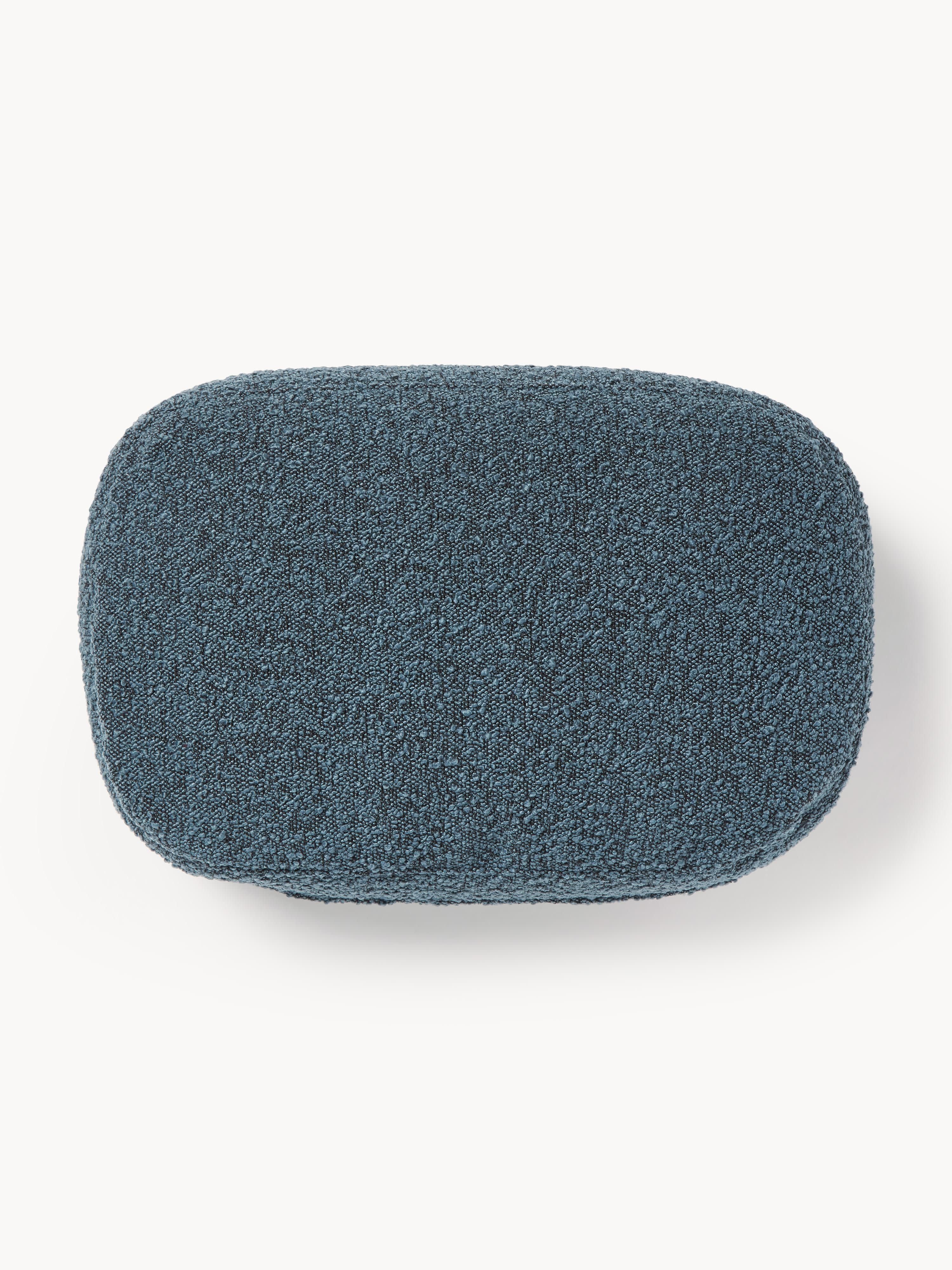 Westwing Collection Tayla sofa cushion made of bouclé, Bouclé Grey-blue