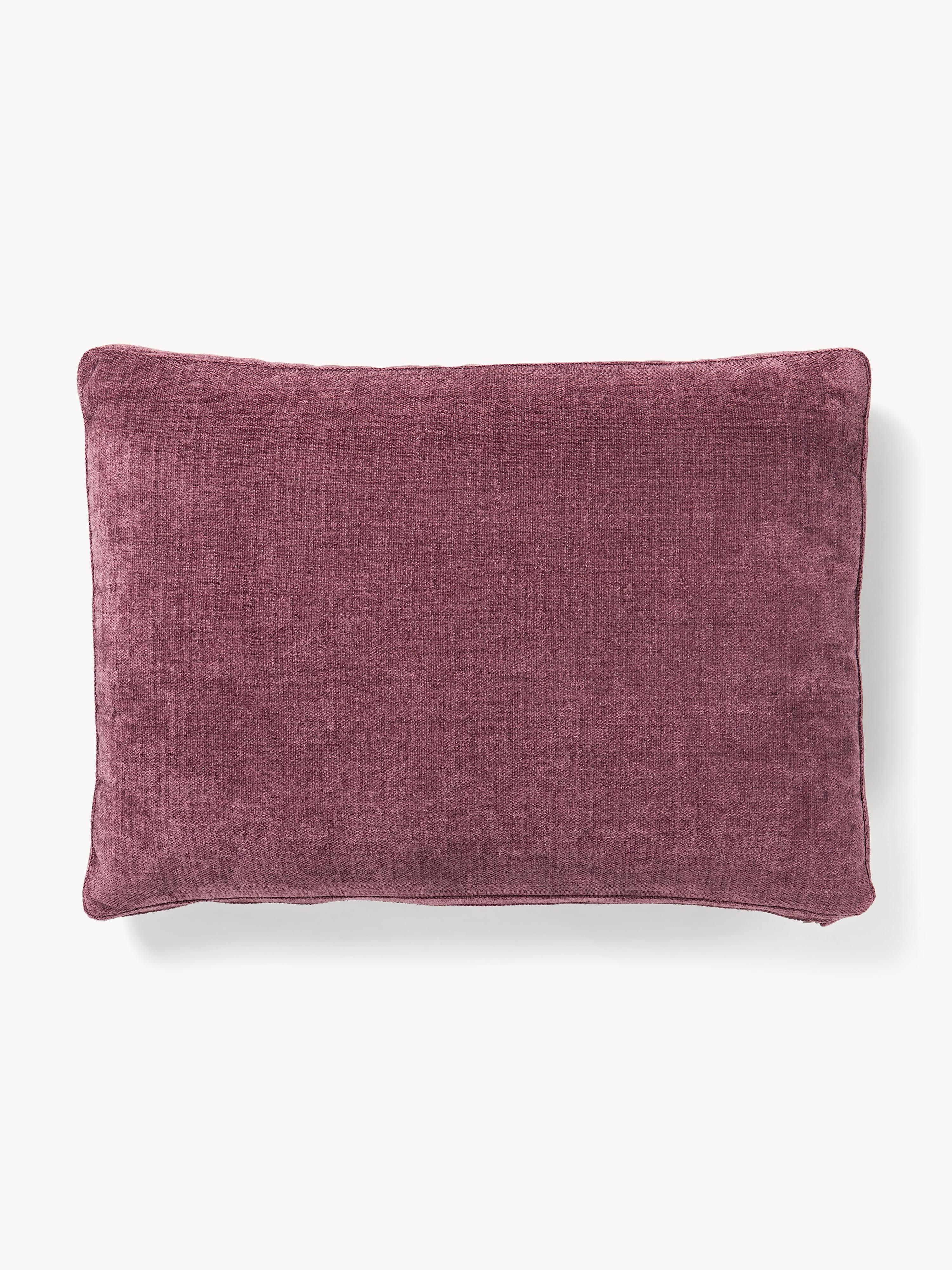 Westwing Collection Tribeca sofa cushions, Chenille Aubergine
