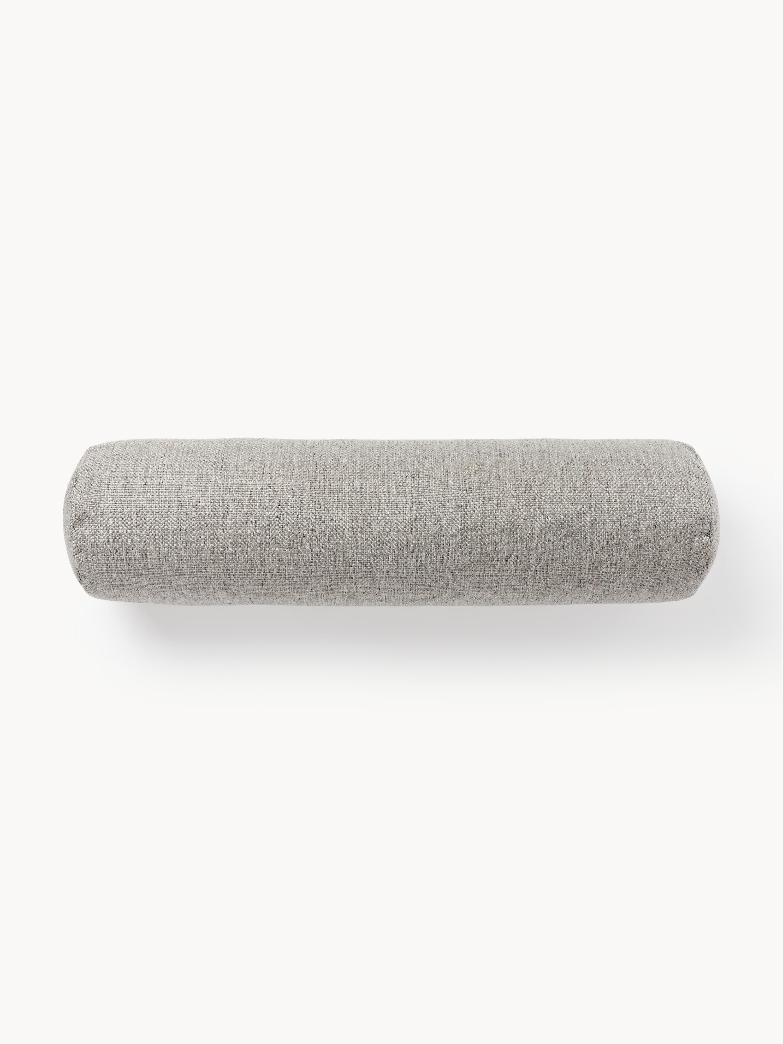 Westwing Collection Sofia sofa neck roll, Coarsely woven woven fabric, grey