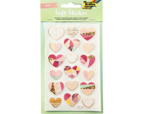 folia Soft sticker pastel 33 pieces.
