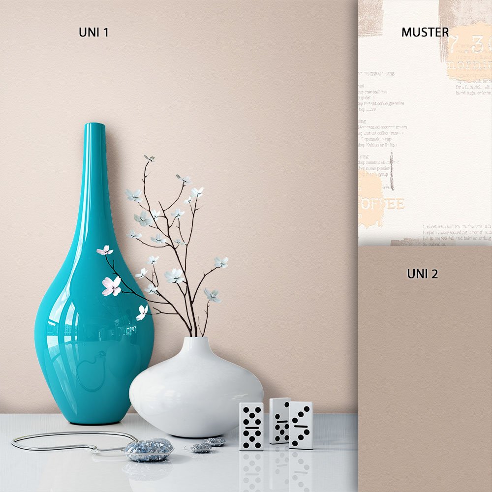 Newroom Design Newroom Non-Woven Wallpaper Beige/Brown/Cream Natural Fun Modern And Elegan
