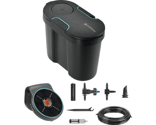 Solar Irrigation GARDENA AquaBloom Set including water reservoir