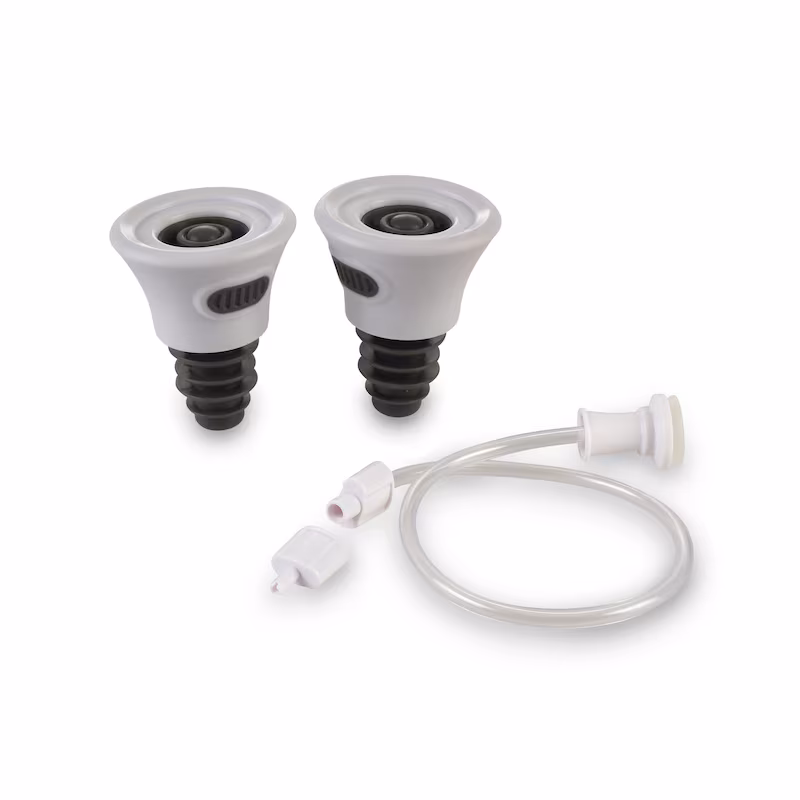 Solis vacuum wine bottle stoppers, 2 pieces, including hose connection set