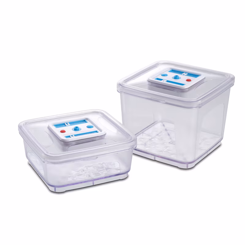 Solis Vacuum Sealer Container Set, 2 pieces, 1000/2800 ml, for vacuum sealing/marinating
