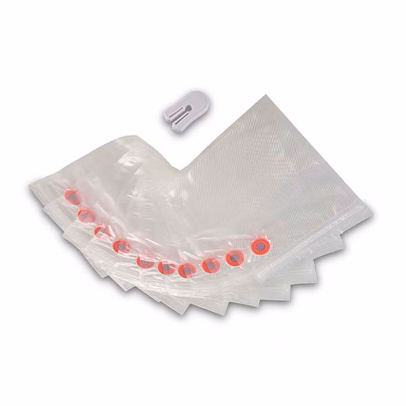 Solis Zip Vacuum Sealer Bags Starter Set (5 bags), BPA-free, hose connection set