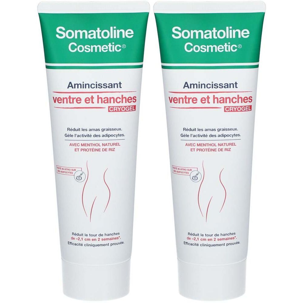 Somatoline Cosmetic® Amincissant Ventre &amp; Hanches cryogel, 2x250 ml